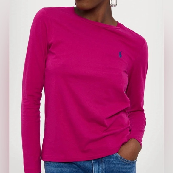 Women's (Junior) RALPH LAUREN SPORT crew neck long sleeve tee - Picture 1 of 9